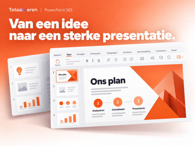 TotaalLeren PowerPoint 365: van een idee naar een sterke presentatie.