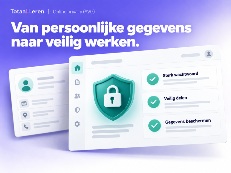 TotaalLeren Online privacy: veilig werken met persoonsgegevens.